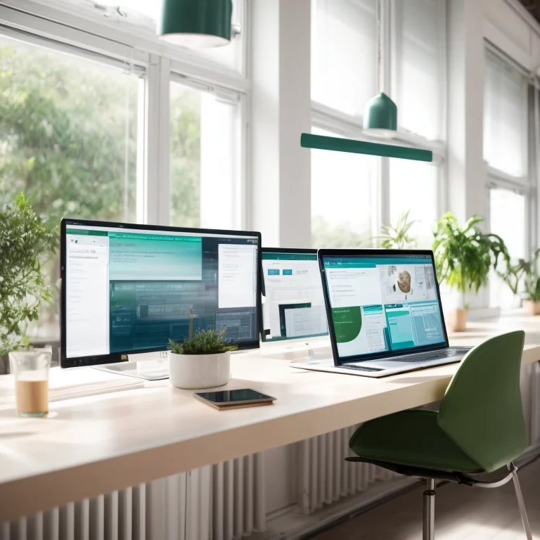 Estudiantes tomando curso online